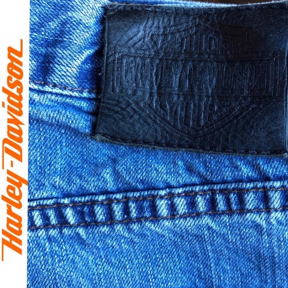 LBN Harley-Davidson Men’s VTG Jeans 36x30 Blue Denim Classic Straight Leg - Picture 9 of 11